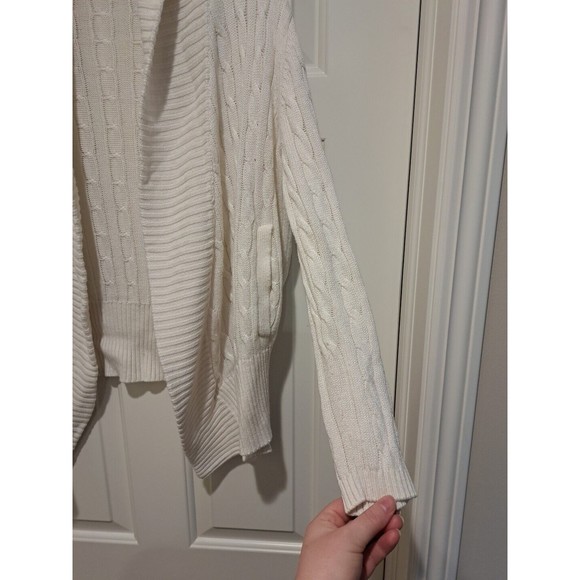 Duffield Lane 'Campbell' Knit Cashmere Blend Cardigan In Ivory Size Small - Picture 5 of 11